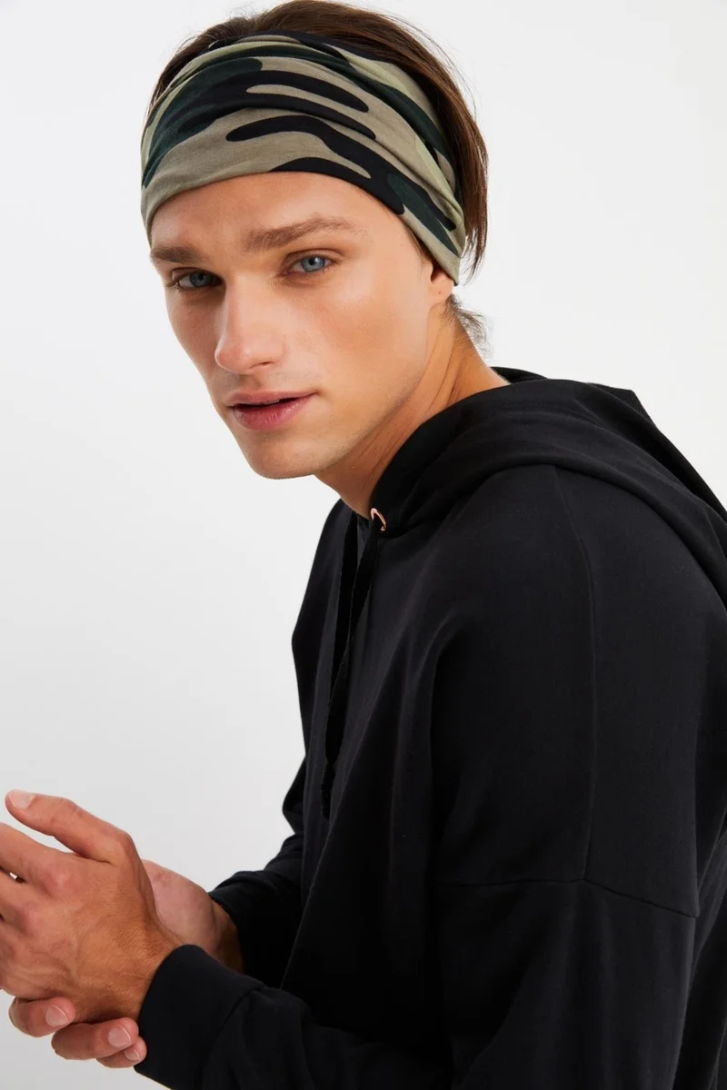 Butikgiz Camouflage Men's 4-function Protective Cotton, Flexible, Anti-Sweat, Bandana, Neck Collar, Buff, Mask