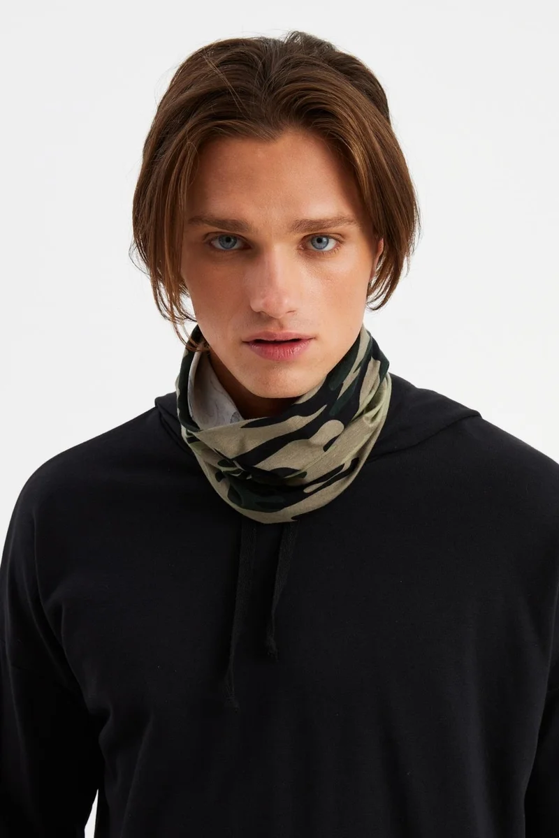 Butikgiz Camouflage Men's 4-function Protective Cotton, Flexible, Anti-Sweat, Bandana, Neck Collar, Buff, Mask