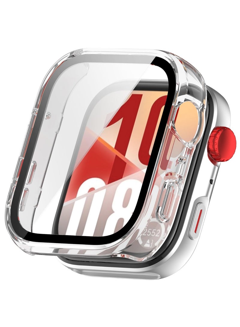 1pcs Case and Screen Protector for Huawei Watch Fit 4, All-around Anti Scratch Shockproof Protective Hard PC Full Cover Tempered Glass Compatible with Huawei Watch Fit4 (Transparent)  - Image 1