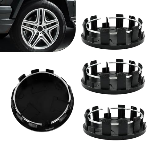 Dogary 4 PCS Car Wheel Hub Center Cap, Snap-in Tight Fit Wheel Center Hub Cap Cover, Scratch-Resistant Waterproof Rim Exterior Accessories, Universal for Most Vehicles, Trucks, SUVs (Black) - Image 1