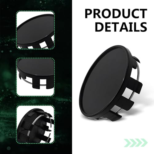 Dogary 4 PCS Car Wheel Hub Center Cap, Snap-in Tight Fit Wheel Center Hub Cap Cover, Scratch-Resistant Waterproof Rim Exterior Accessories, Universal for Most Vehicles, Trucks, SUVs (Black) - Image 4