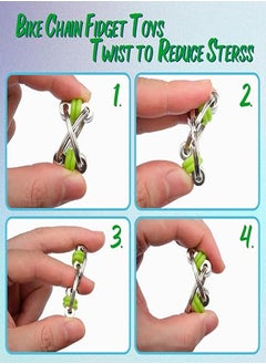 Generic Sensory Fidget Toy 10 Set Flippy Roller Bike Chain Stress Relief Tools, for Kids and Adults with Attention Disorder  - Image 2