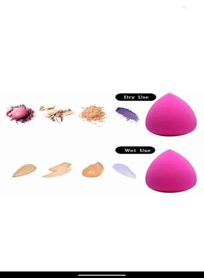 Sponge Makeup Powder Puff Set, Multiple Shapes, Assorted Colors, Beauty Blending Sponge, Pack of 6 - Image 3