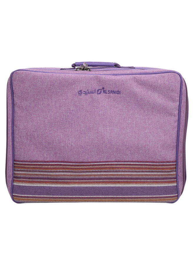 AL SANIDI Al-Suman tea and coffee bag for trips, Camping bag, Lilac, 51x42x14.5Cm  - Image 2