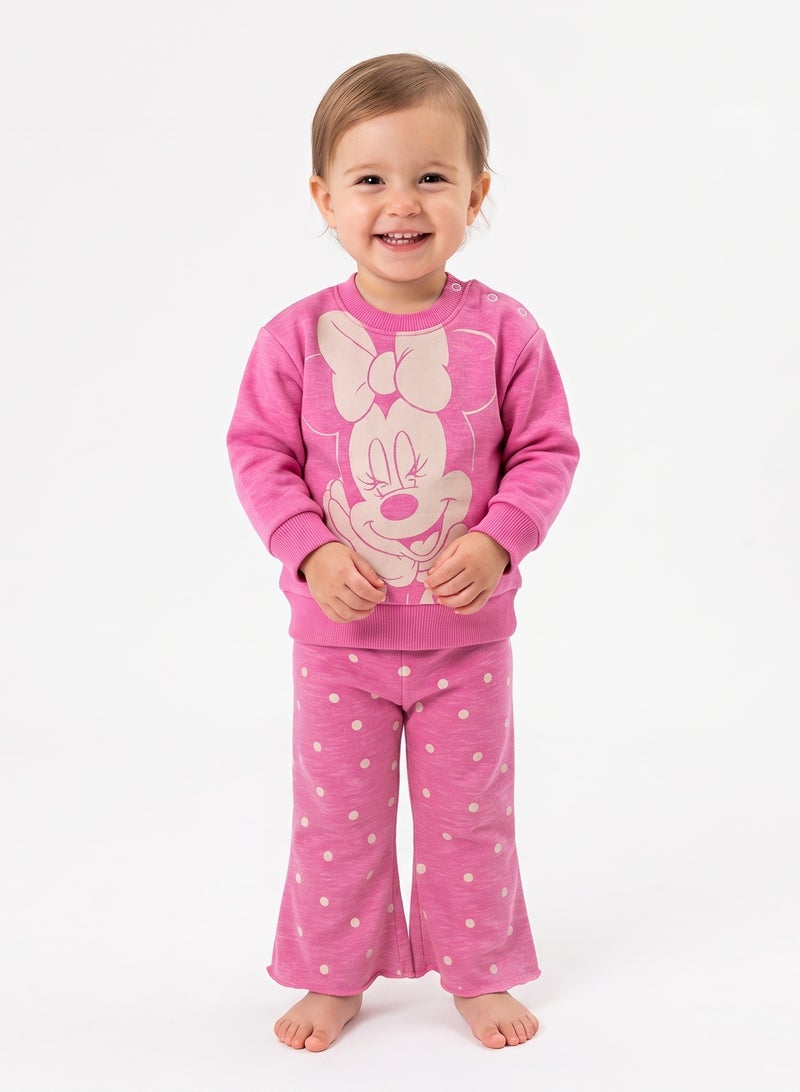 Katjie Baby Girls Minnie Mouse Winter Pajama Set 8511 - Image 2