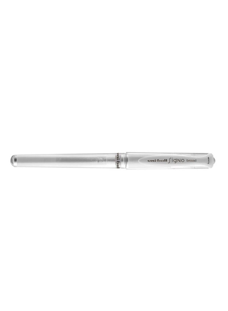 Uniball 12-Piece Signo Broad Gel Pen White Colour - Image 2