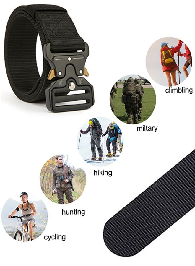 وهاواي 2 Pack Tactical Belt for Men, Military Belt With Quick-Release Metal Buckle, 125cm Heavy-Duty Nylon Work Belt. - Image 4