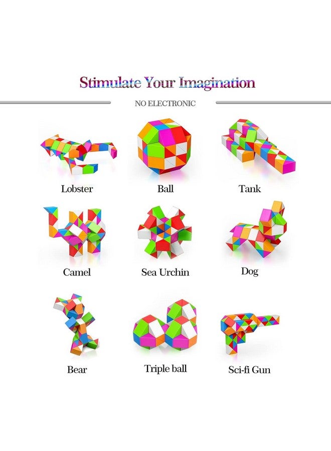 Kiditos Qiyi Magic Snake Cube Twisty Puzzle Toys (72 Blocks), For Kids Age 6 Years & Up - Image 4