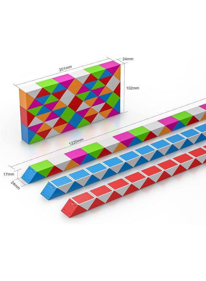 Kiditos Qiyi Magic Snake Cube Twisty Puzzle Toys (72 Blocks), For Kids Age 6 Years & Up - Image 3