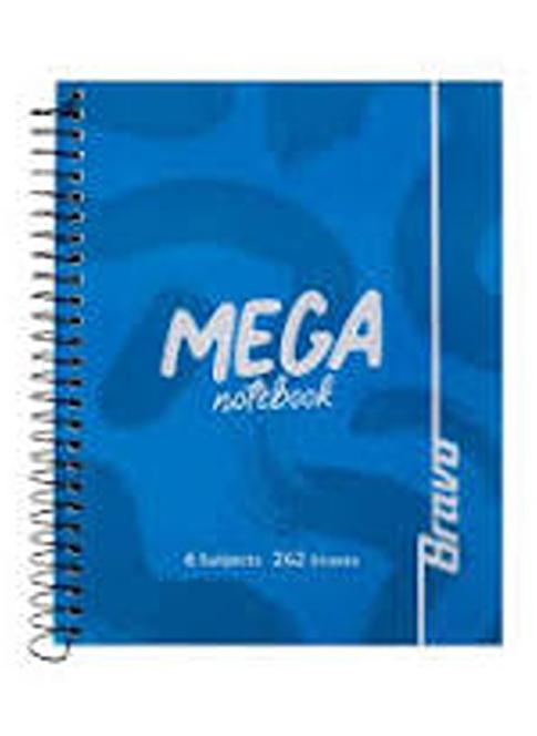 Bravo New Mega Notebook Large - 6 Subjects – Blue - Image 1