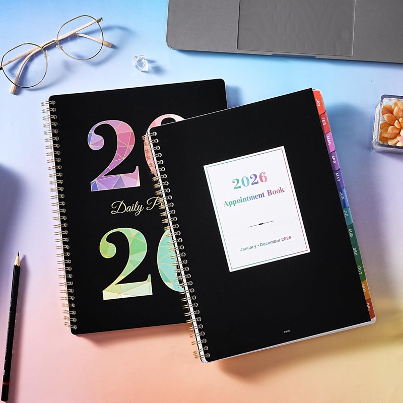 Coboll 2026 Daily Planner - Appointment Book 2026, 9'' x 11'', Hourly Planner JAN.2026 - DEC.2026, Appointment Book with Coated Inner Tabs, Inner Pocket - Image 2