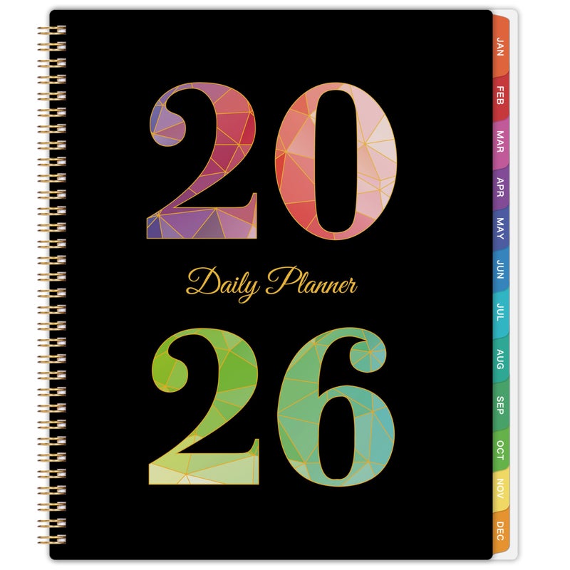 Coboll 2026 Daily Planner - Appointment Book 2026, 9'' x 11'', Hourly Planner JAN.2026 - DEC.2026, Appointment Book with Coated Inner Tabs, Inner Pocket - Image 1