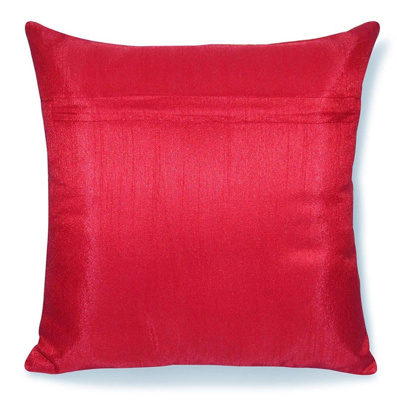 Belive-Me Red Maroon Multiflower Patched Floral Cushion Covers Set of 5 Pieces (12 x12 inch / 30 x 30cm, Multicolour) - Image 3