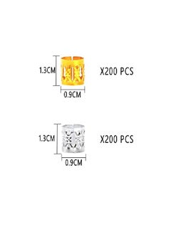 Leeven 400 Pieces Aluminum Hair Jewelry Dreadlocks Metal Cuffs For Hair Braids Hair Accessories For Braids Adjustable Metal Cuffs Hair Decoration Braiding Hair Jewelry For Box Braids  - Image 3
