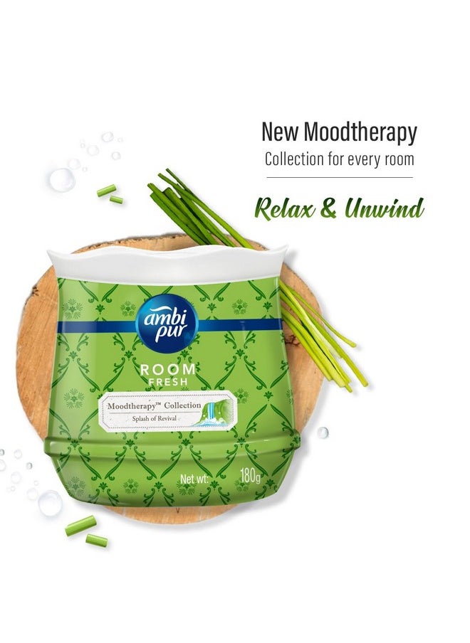 ambi pur Moodtherapy Collection Room Freshener Gel, Splash Of Revival Lemongrass, 180 G | Air Fres  - Image 2