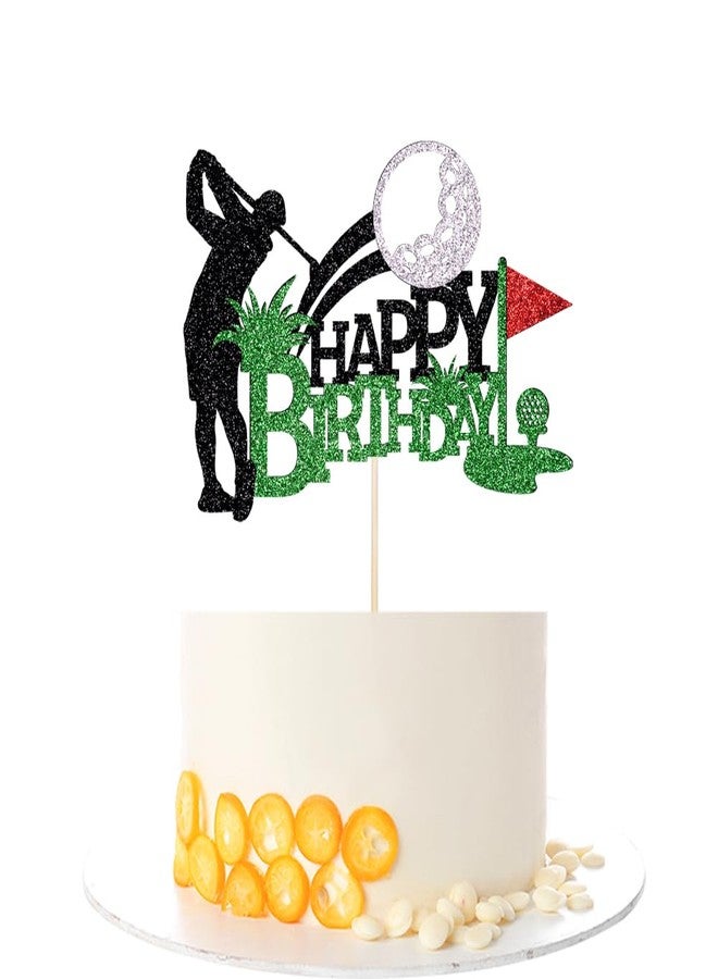 Kaoenla Golf Happy Birthday Cake Topper-Sport Theme Man Boy Girl Birthday Cake Decorations (Golf) - Image 1