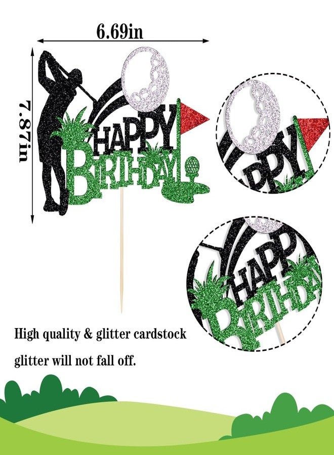 Kaoenla Golf Happy Birthday Cake Topper-Sport Theme Man Boy Girl Birthday Cake Decorations (Golf) - Image 2