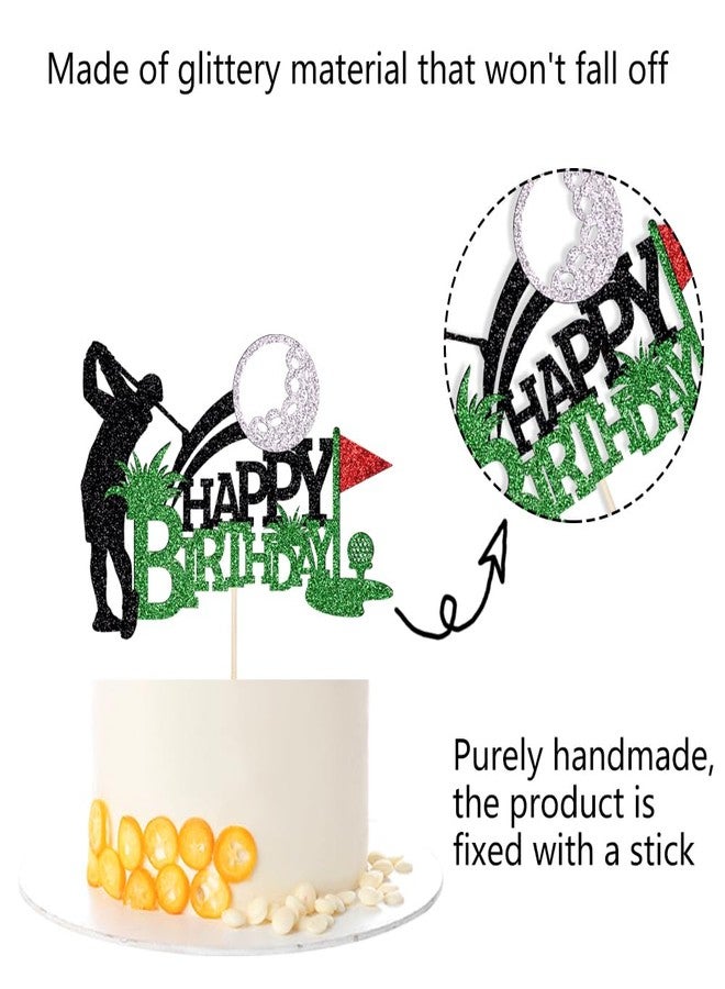 Kaoenla Golf Happy Birthday Cake Topper-Sport Theme Man Boy Girl Birthday Cake Decorations (Golf) - Image 3
