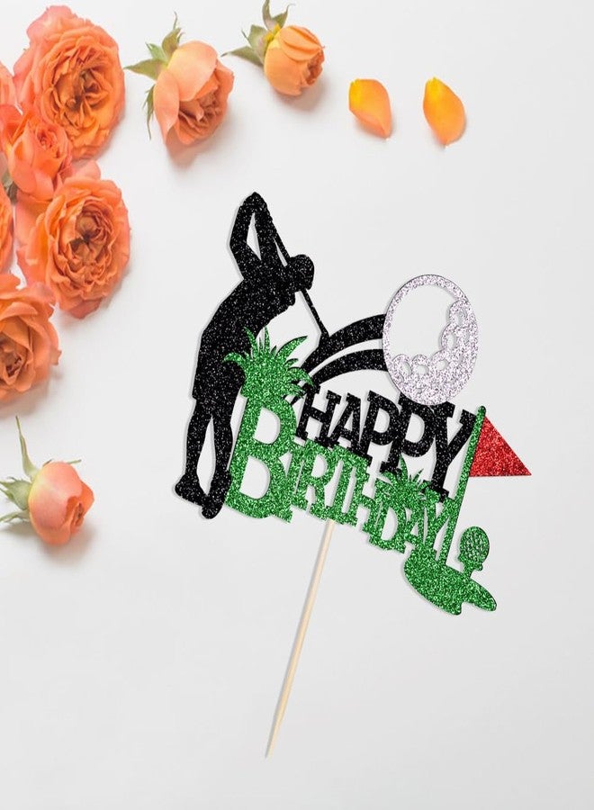 Kaoenla Golf Happy Birthday Cake Topper-Sport Theme Man Boy Girl Birthday Cake Decorations (Golf) - Image 4