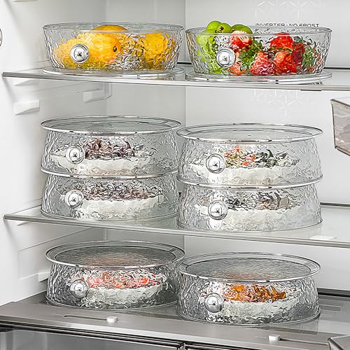 MosQuick® Set of 2 Food cover roti cover lid Stackable with handle fruit basket net cover fruit cover cake cover lid food protector Bug-resistant Cover for Food space saving Fridge storage food cover - Image 4