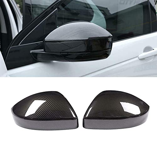 ABS Rearview Mirror Cover Side Mirror Protector Exterior Decoration for Land Rover Evoque 20162019For Land Rover Discovery Sport 20152019For Jaguar FPace X761 Carbon fiber style