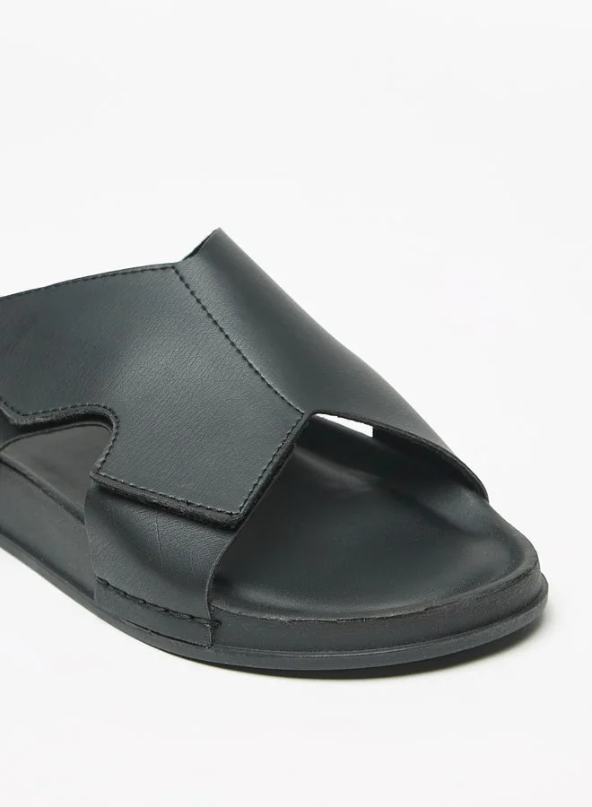 LBL by Shoexpress Men Solid Slip-On Sandals with Cutout Detail
