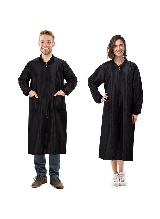 Noverlife Noverlife Long Length Pet Grooming Jacket with Full Zipper & Pockets, XL Size, Lightweight Hair Repellent Pet Groomer Smock Workwear for Dog Cat Grooming Pet Bath, Hair Salon Hairdressing Uniform  - Image 1