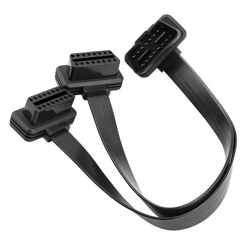 STHIRA OBD2 Spliter 2 in 1 Extension Cable 16-Pin Male to Dual Female OBDII Connector Cable for Automotive Diagnostic Scan Tools, Code Readers, and Monitoring Devices - Image 1