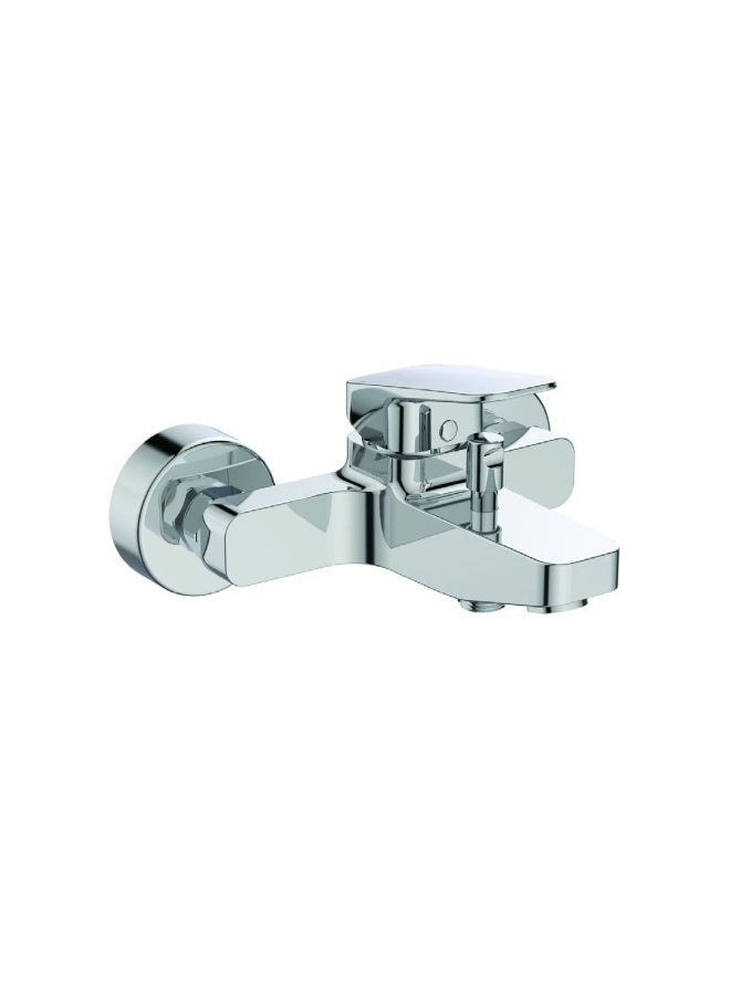 DANUBE HOME Ideal Standard - Ceraflan Exposed Bath & Shower Mixer - Chrome Wall Mounted Rain Shower System Solid Brass Bathroom Faucet Modern Lavatory, Vanity Tap Water Mixing Valve - (22X18.7X10.9) Cm  - Image 1