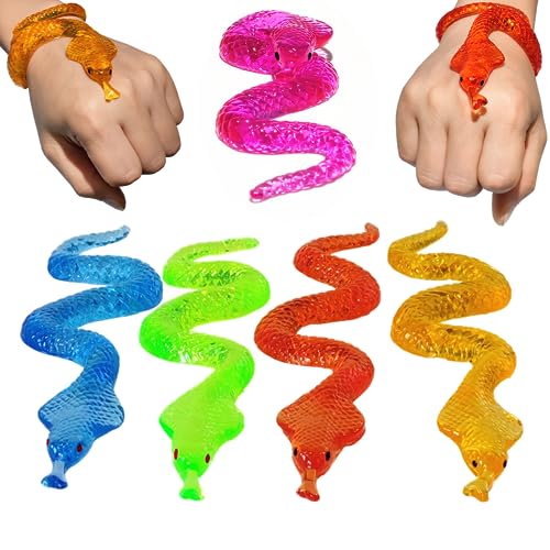 Ganjiang 5Pack Super Stretch Sticky Snake Mochi Squishy ToysNovelty Toys for Playing JokesGoodie Bag StuffersClassroom PrizesBirthdayParty Favors - Image 1