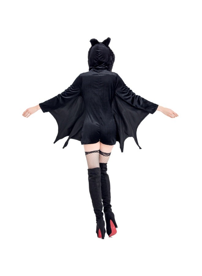Halloween Bat Costume For Adults - Cosplay Full-body Vampire Witch Dark Bat Outfit For Gaming Uniform - Image 3