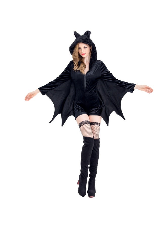 Halloween Bat Costume For Adults - Cosplay Full-body Vampire Witch Dark Bat Outfit For Gaming Uniform - Image 1