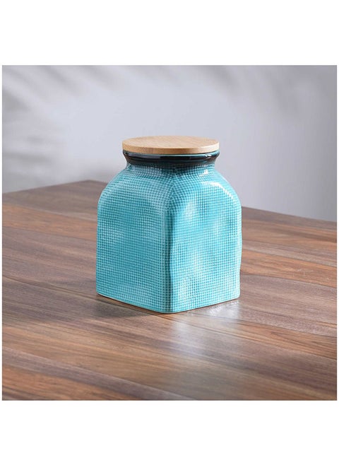 Mauro Canister With Bamboo Lid 1.2L -Blue