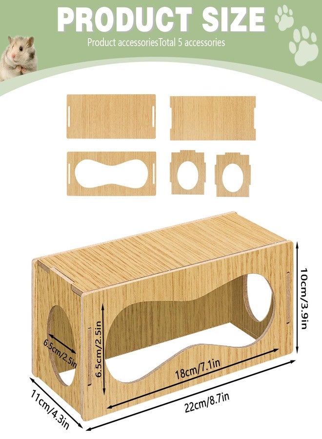 Quxddy Hamster Hideout Hamster House, Hamster Hide Hamster Hut Hamster Cage Accessories for Life Activities, Hamster Toys Hamster Decor (Small) - Image 2