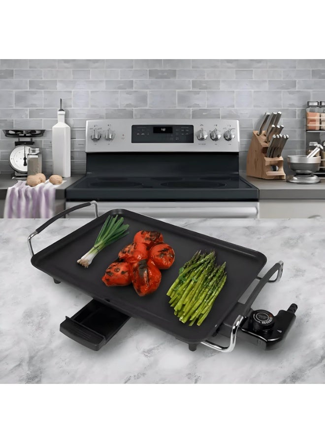 Grill Plate-A premium non-stick cooking surface for even heat distribution, perfect for indoor barbecue - Image 4