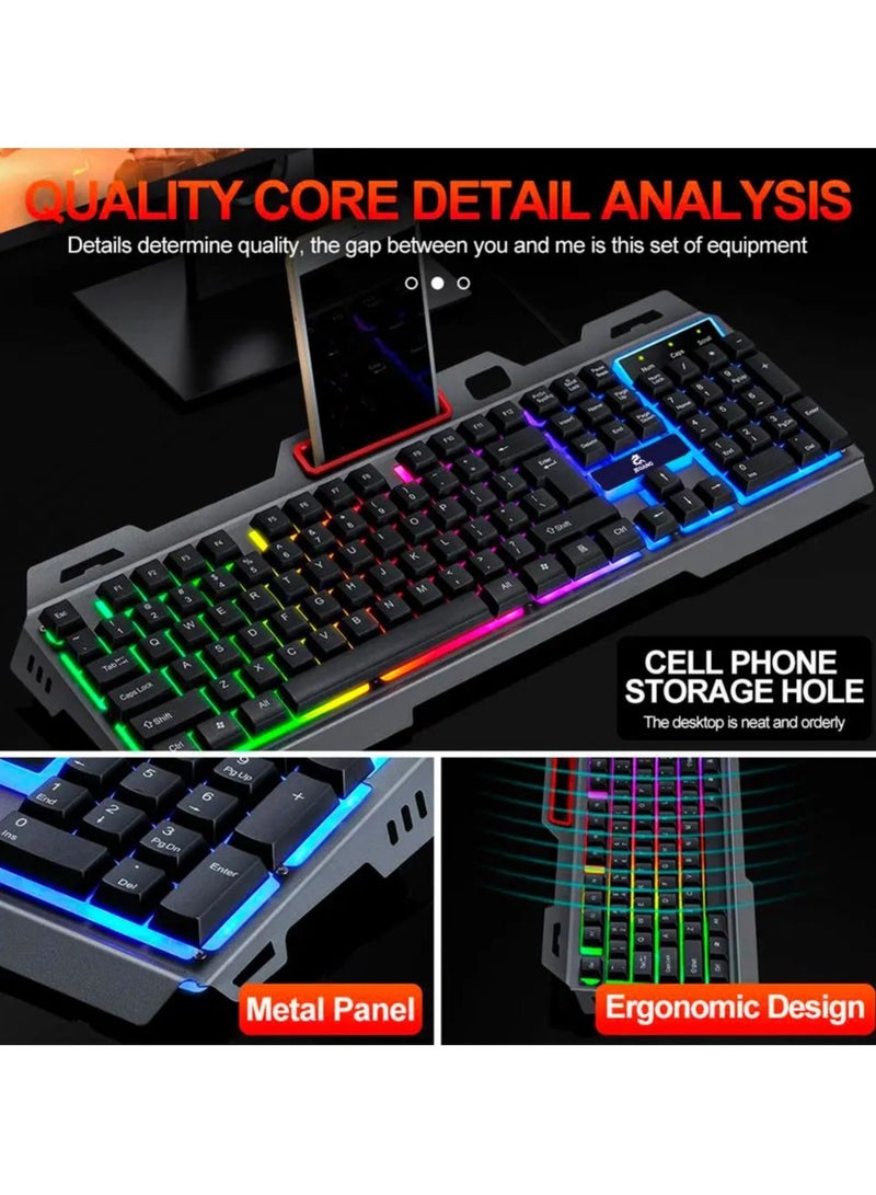 JEQANG Gaming Keyboard, Compact Wired Keyboard with Multiple colour Switches and RGB Backlit for iOS, Android and Windows, White  - Image 5