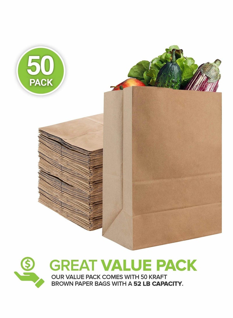 50 Pcs Kraft Brown Paper Bags - Image 2