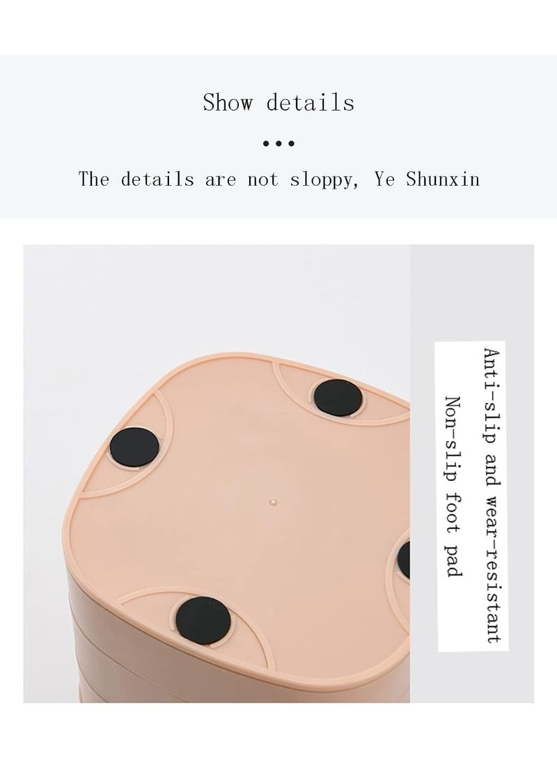 Multi-Color Rotating Jewelry Box with Mirror – Multi-Layer Storage Case for Accessories, Rings, Earrings & Necklaces - Image 2