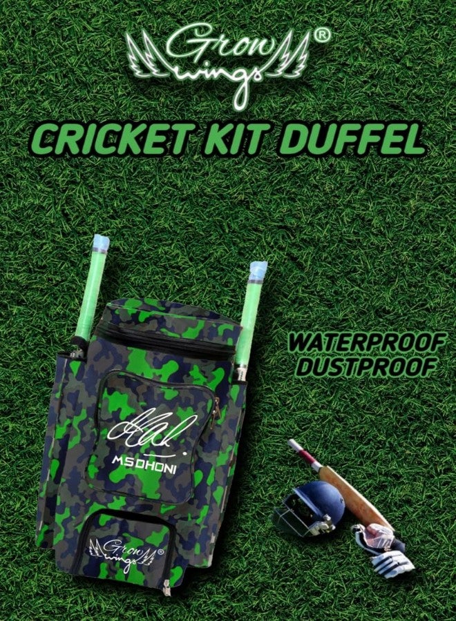Grow wings Sports Cricket Kit Bag Dashing & Professional Look for Youth Daffle Bag (Green) - Image 3
