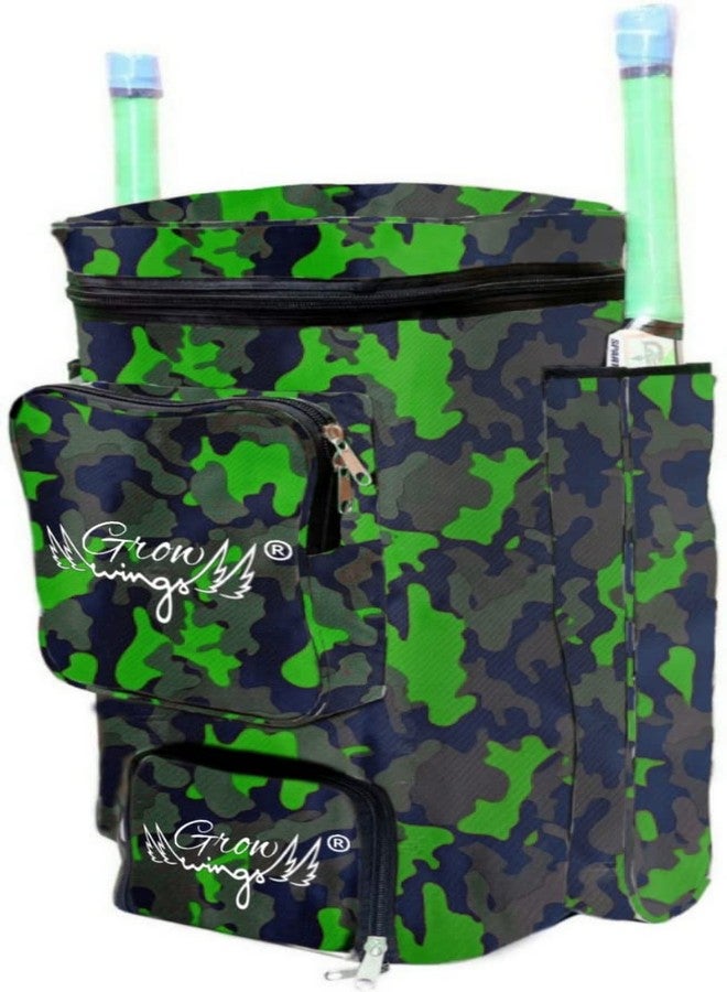 Grow wings Sports Cricket Kit Bag Dashing & Professional Look for Youth Daffle Bag (Green) - Image 5
