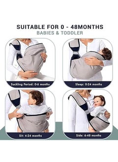 Generic Adjustable baby carrier, multifunctional baby carrier, breathable baby carrier for newborns, suitable for toddler carriers up to 20 kg  - Image 5