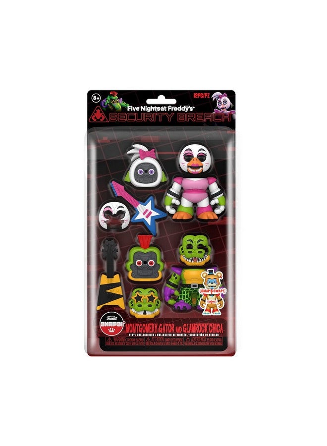 Funko فانكو خمس ليالي عند فريدي (FNAF) سناب: مونتغومري غيتور وغلومروك شيكا، عبوة من 2 - تمثال فينيل قابل للجمع - فكرة هدية - منتجات رسمية - Image 3