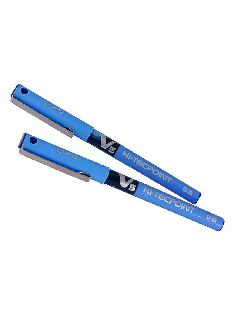 PILOT 1-Piece Hi-tecpoint V5 Fine Rollerball Pen Blue Ink - Image 3