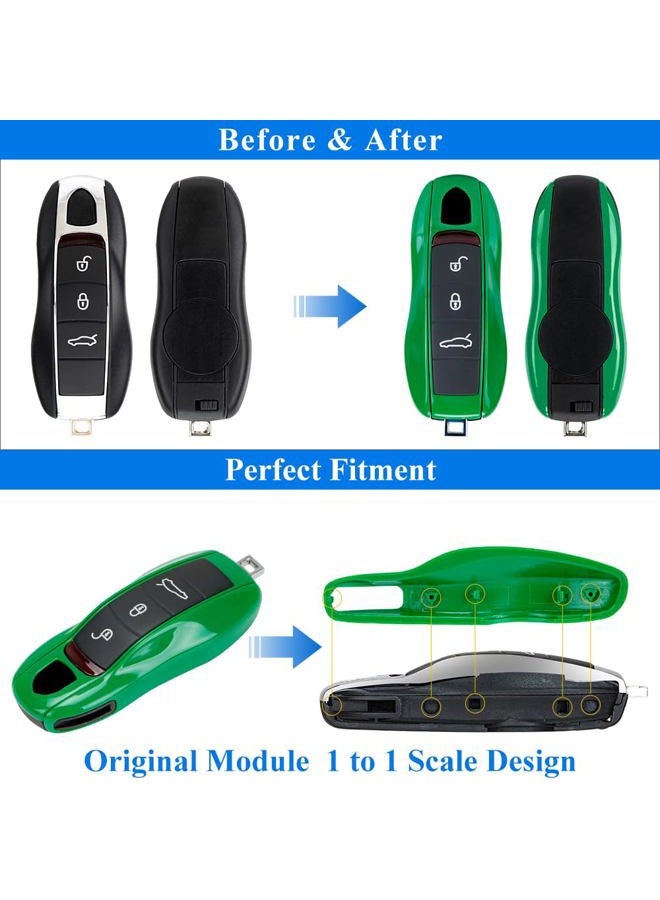 AeroBon 3-Piece Painted Key Cover/ Key Fob Shell Cover Compatible with Porsche Key Shell (MK1) - Image 4