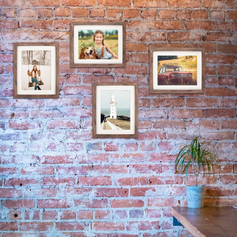 TOFOREVO إطارات صورة Toforevo 8x10 مجموعة من 2 إطار صورة للحبوب الخشبية لتصاعد الجدار أو عرض الطاولة - Image 5