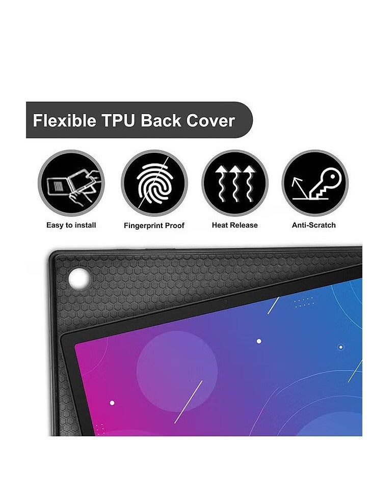ACLIX Portable Detachable Tablet Protective Case with BT Keyboard Pen Slot Compatible with Samsung Tab S6 Lite Black - Image 5