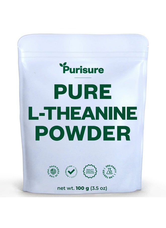 Purisure - Ltheanine Powder 100G Induces Calm Helps With Concentration & Cognitive Function Ltheanine Supplement For Relaxation & Focus 1000 Servings - Image 1