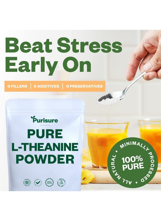 Purisure - Ltheanine Powder 100G Induces Calm Helps With Concentration & Cognitive Function Ltheanine Supplement For Relaxation & Focus 1000 Servings - Image 1