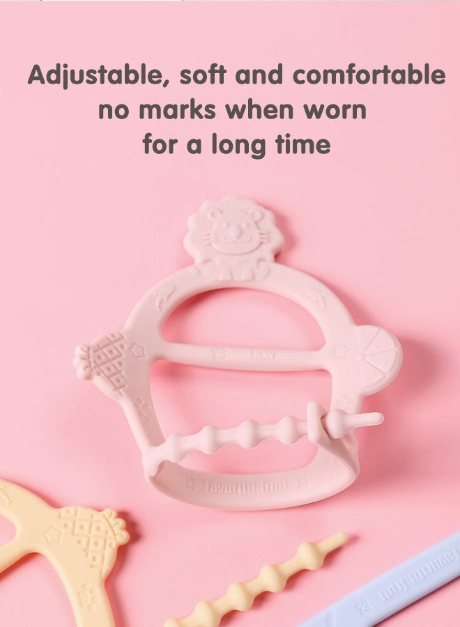 Super ZYouth 2 Pack Baby Teethers Toys, Silicone Teething Chew Toys for Babies Teething Relief and Soothe Sore Gum with Remote Control and Mitten Shape - Image 5