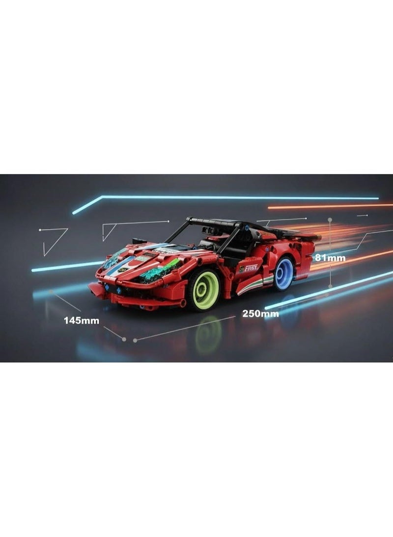 لعبة سيارة سباق 2-في-1 مع قطع تركيب 354 قطعة + جهاز تحكم عن بعد – لعبة بناء وتشغيل للأطفال (6+) - Image 2